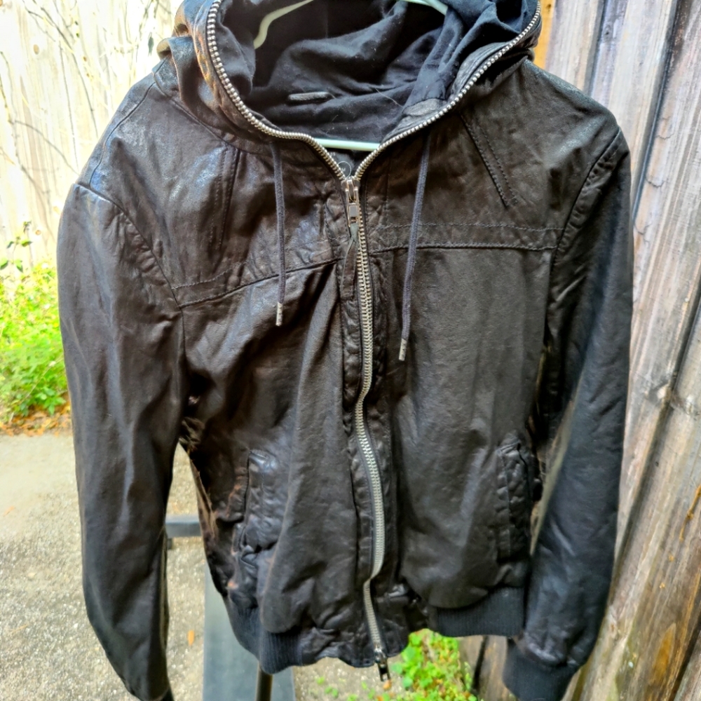 All saints Jack's field spuitalfields leather jacket